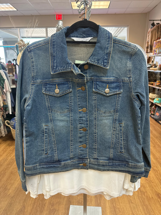 KEREN HART STRETCH DENIM JACKET